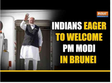 PM Modi Receives Warm Welcome and Adorable Sketch from Indian Diaspora in Brunei