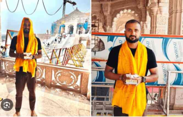 Akash Deep Visits Ayodhya Ram Temple for Team's Blessings
